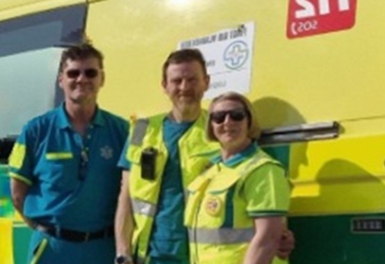 Team bij ambulance